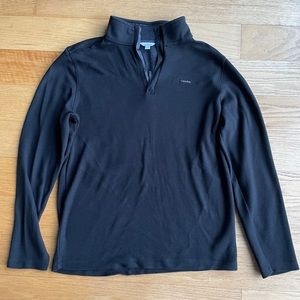 Calvin Klein - Black 1/4 Zip Sweatshirt - S